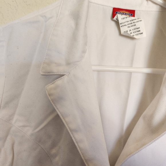 Dickies updated missy fit lab coat white pockets style 84402-34" sz XS GUC scrub - Picture 3 of 16